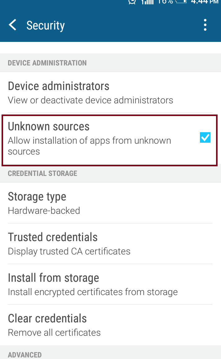 enable unknown sources